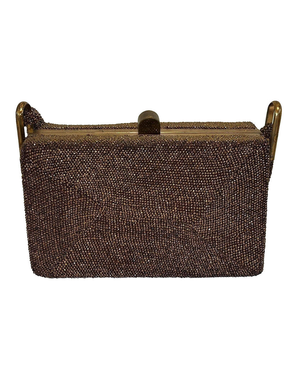 An Original Fre-Mor Collection Copper Tone Beaded Evening Bag Art Deco Vintage